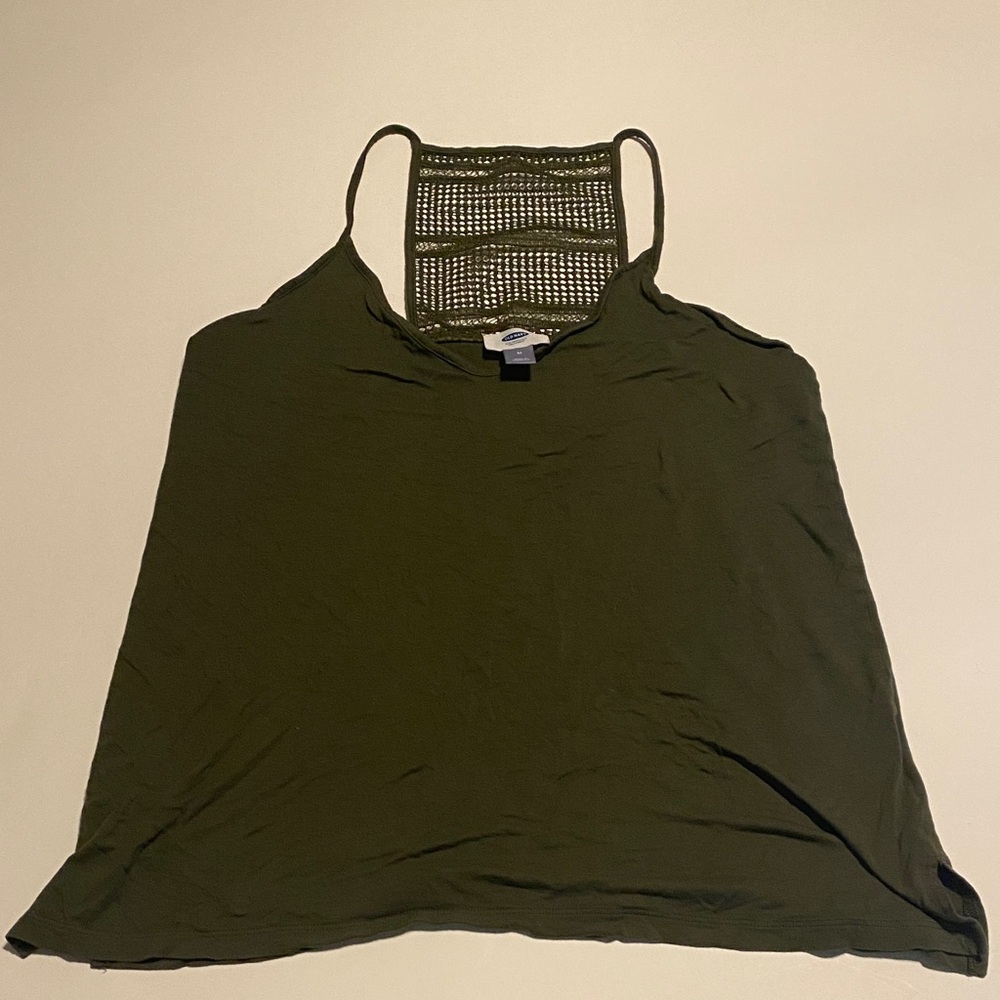 Old Navy Dark Green Camisole with Mesh Back
